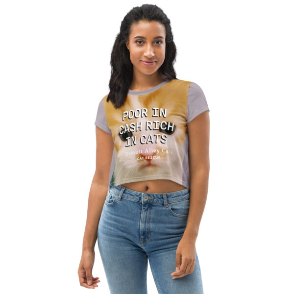 Rich in Cats Crop Top - Image 2